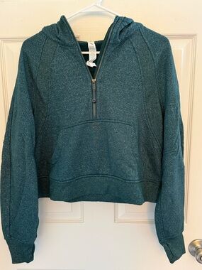 lululemon athletica Teal Half-Zip Hooded Pullover